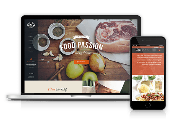 Burger website design